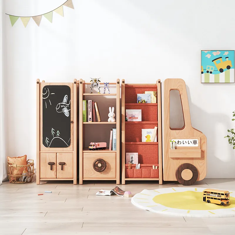 Creative Kids Furniture Car Shape Children Bookshelf Storage Kids Book Cabinet