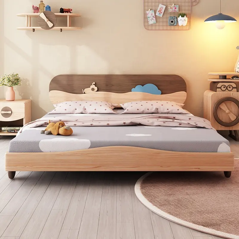 High Quality Cute Design Simple Modern Stable Wooden Furniture Children Bed room Kids Bed