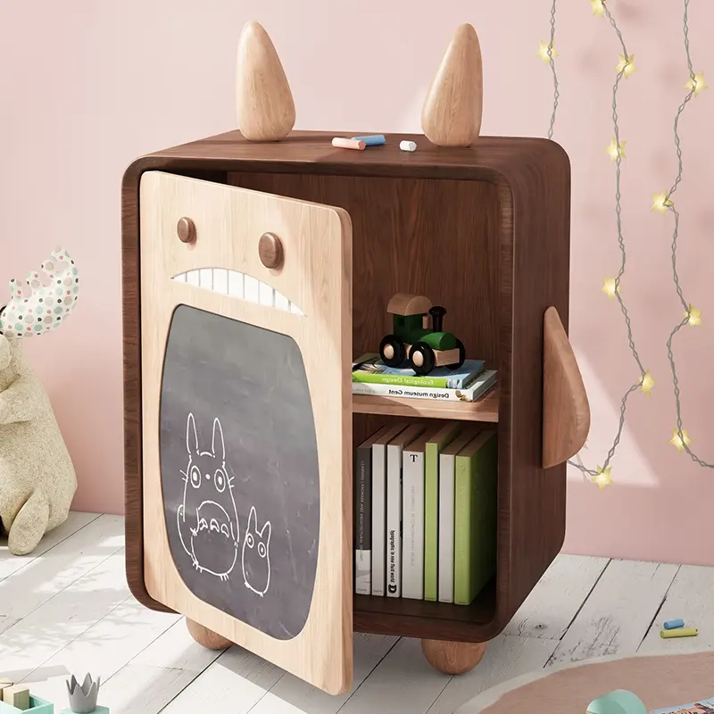 Wholesale Bedroom Children Furniture Totoro Cartoon Design Wooden Kids Cabinet Storage